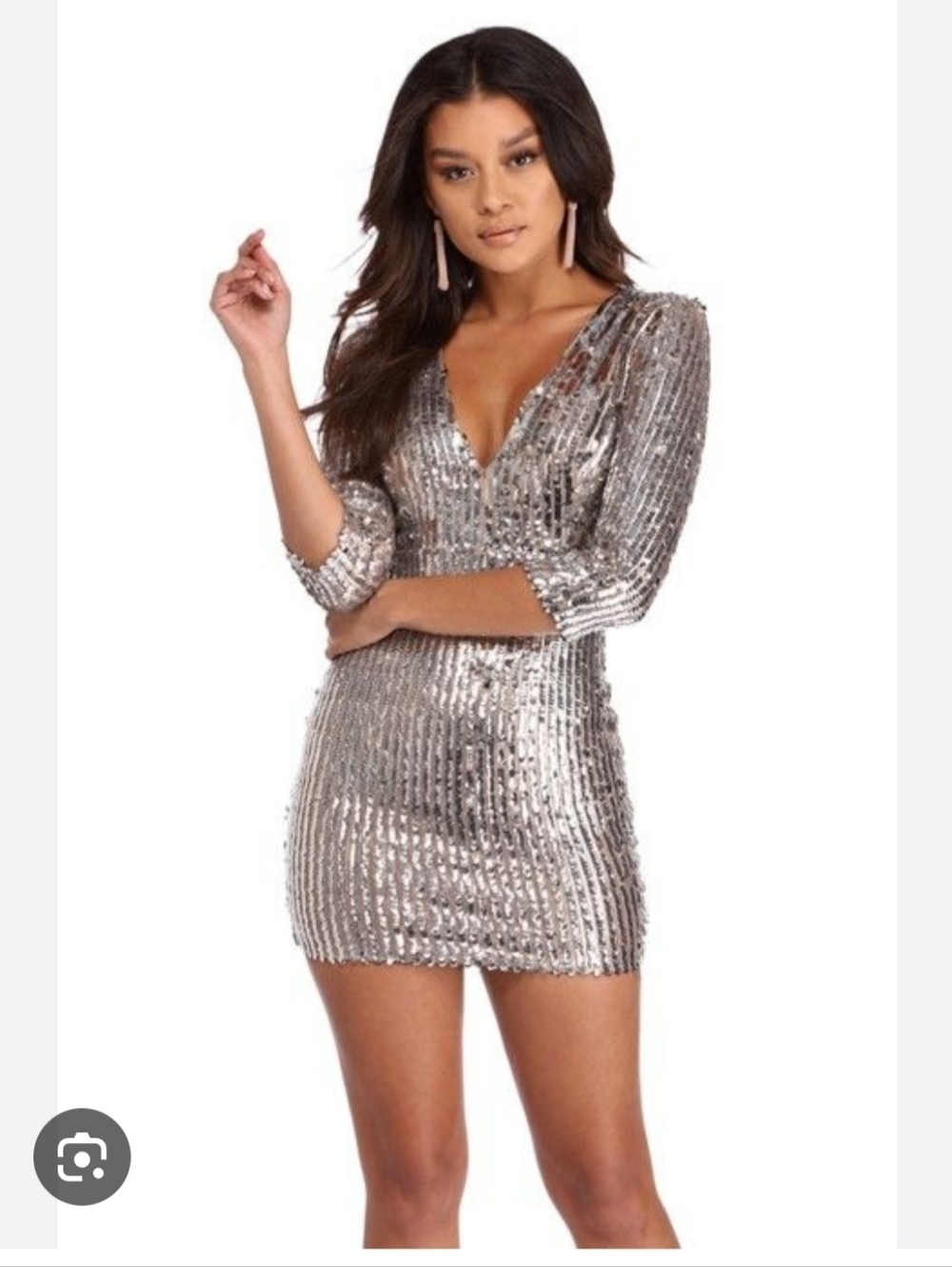 Silver Sequined Dress